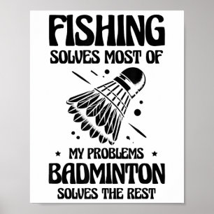 Maar in mijn hoofd speel ik badminton player shutt poster