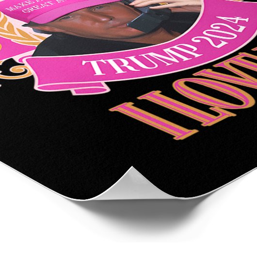 Maar papa Trump 2024 Ik hou van hem kleding Poster (Hoek)