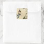 Maar Puck zat op een Spider Thread Vierkante Sticker (Tas)