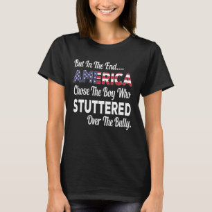 Maar uiteindelijk koos Amerika de jongen die stude T-shirt
