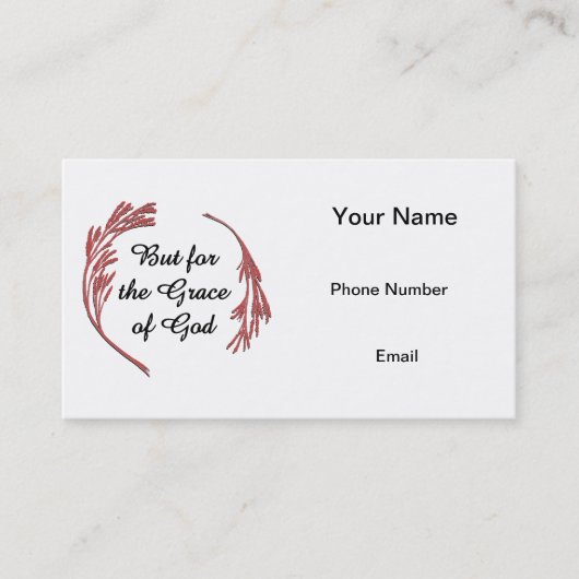 Maar voor de Grace of God Calling Card Contactkaartje (Voorkant)