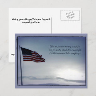 Maar voor de vrijheid gevochten ... Veterans Day-a Briefkaart