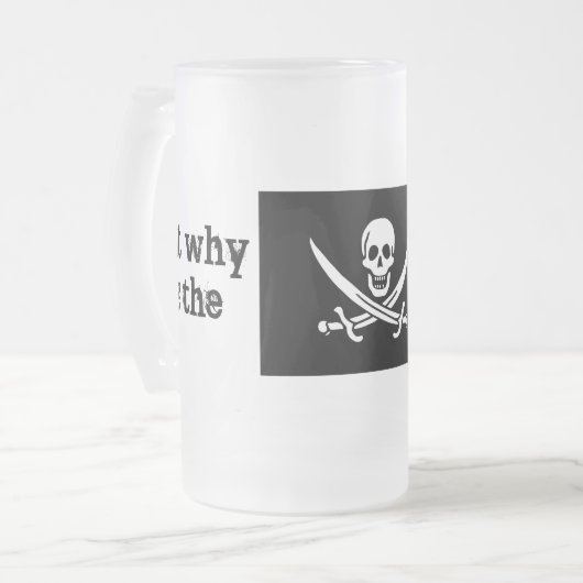 maar waarom is de rum weg ? matglas bierpul (Voorkant links)