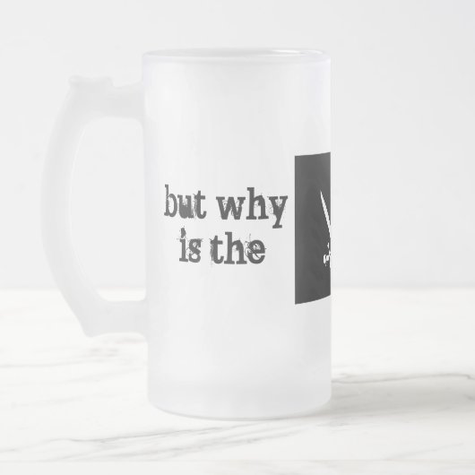 maar waarom is de rum weg ? matglas bierpul (Links)