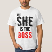 Maar ze is de Mannen van de Boss Couple T-Shirts