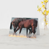 Maarschalk de Band Stallion Wenskaart Kaart (Gele Bloem)