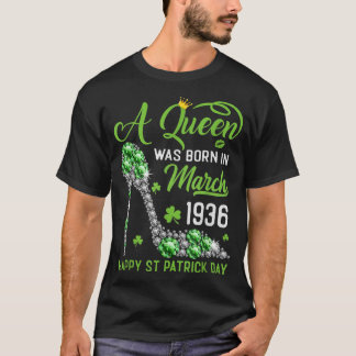 Maart 1936 87th Birthday Happy St Patrick's Day Sh T-shirt
