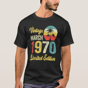 maart 1970 52 jaar oude verjaardag 2 t-shirt