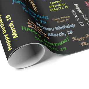 Maart, 19 maart Gift Wrapping Paper Cadeaupapier