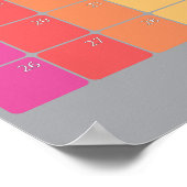 Maart 2023 planner kalender kleur dagen poster (Hoek)