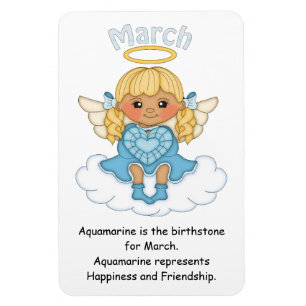 Maart Birthstone Angel Blonde Premium Magnet Magneet