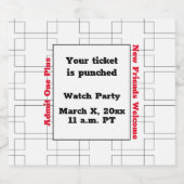 Maart Bracket Basketball Watch Party Bier Etiket (Enkel label)