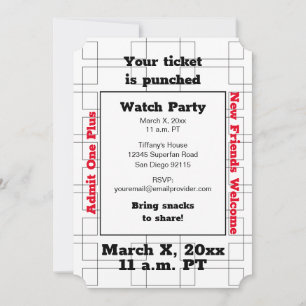 Maart Bracket Basketball Watch Party Kaart