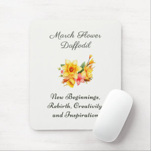 Maart Geboorte Maand Bloem Daffodil Geboortegesche Muismat