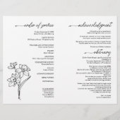 Maart Geboorte Maand Bloemen Begrafenisprogramma Flyer (Achterkant)