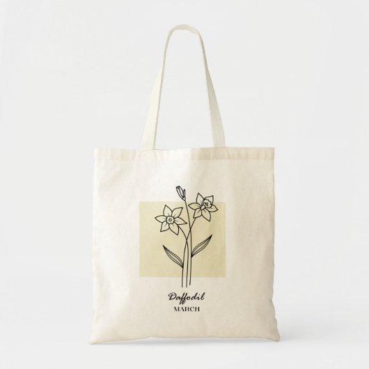 Maart Geboortebloem | narcis Tote Bag (Voorkant)