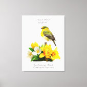 Maart Geboortemaand Bloem Levendig Verjaardagscade Canvas Afdruk (Voorkant)