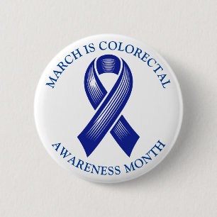 Maart is Colorectale Bewustmakingsmaand Ronde Button 5,7 Cm