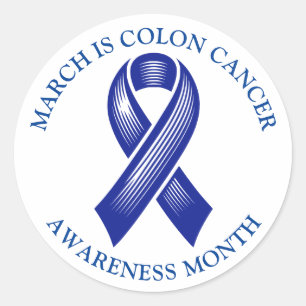 Maart is Colorectale Bewustmakingsmaand Ronde Sticker
