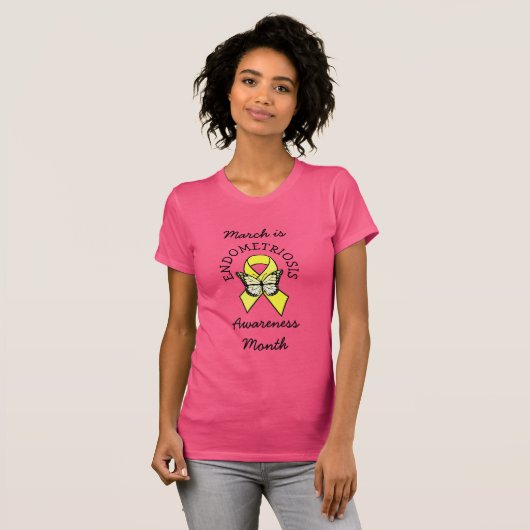 Maart is maand van bewustwording van endometriose t-shirt (Voorkant volledig)