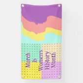 Maart is maand vrouwengeschiedenis spandoek (Verticaal)