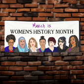 Maart is maand vrouwengeschiedenis spandoek