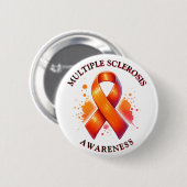 Maart is Multiple Sclerose MS Bewustzijnsmaand Ronde Button 5,7 Cm (Voorkant /achterkant)