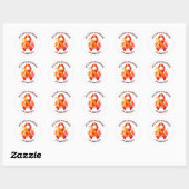Maart is Multiple Sclerose MS Bewustzijnsmaand Ronde Sticker (Vel)