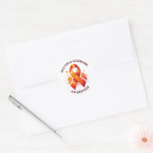 Maart is Multiple Sclerose MS Bewustzijnsmaand Ronde Sticker (Envelop)