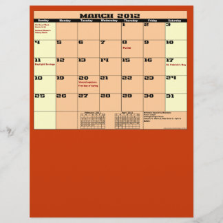 Maart. Kalender 2012 13 maanden multifunctionele b Flyer