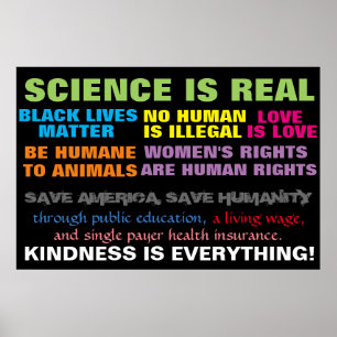 Maart Maart teken Mensenrechten Poster