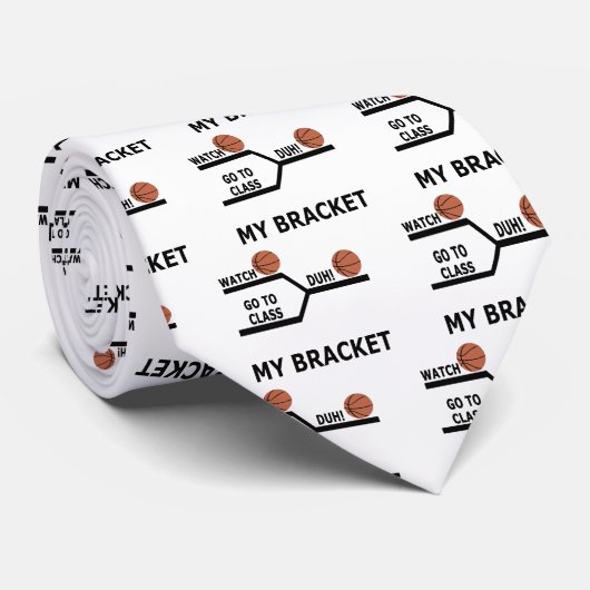 Maart Madness Basketball Funny Bracket T-Shirts Stropdas (Opgerold)