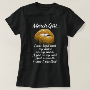 Maart Meisjes Birthday shirt Zodiac t-shirt
