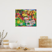 Maart Naive Folk Art Spring Celebration Poster (Keuken)