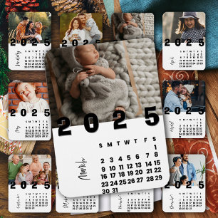 Maart Nieuwjaar 2025 Kalender Familiefoto Magneet