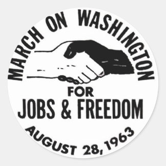 Maart op Washington 1963 Ronde Sticker
