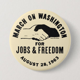 Maart op Washington Ronde Button 7,6 Cm