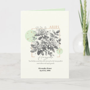 Maart tot April Geboorte Bloem Custom Verjaardag Kaart