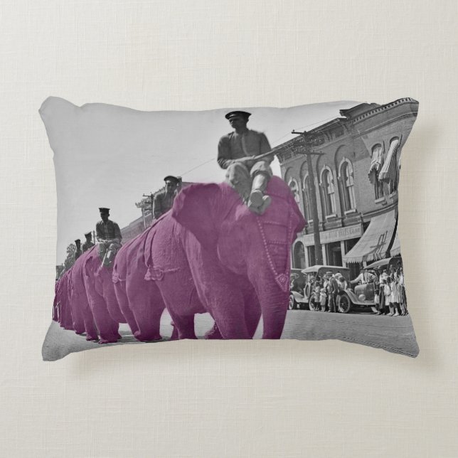Maart van de Paarse Elephant 1920 circusparade Accent Kussen (Voorkant)