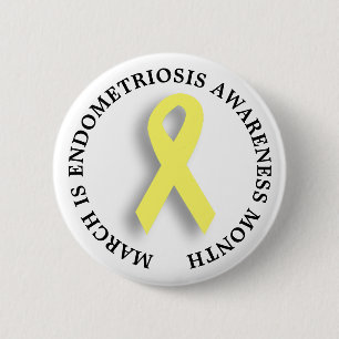 Maart van Endometriosis de Button van de Maand van