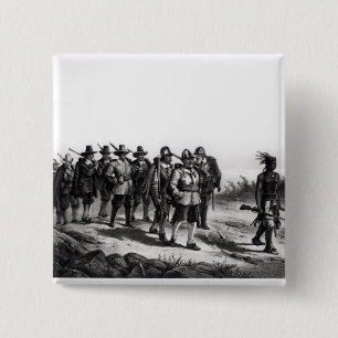 Maart van Miles Standish Vierkante Button 5,1 Cm