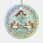 Maart Verjaardag Angel verjaardag aangepaste ornam Keramisch Ornament (Voorkant)
