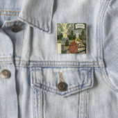 Maart Vierkante Button 5,1 Cm (In situ)