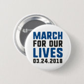 Maart voor ons leven ronde button 5,7 cm (Voorkant /achterkant)