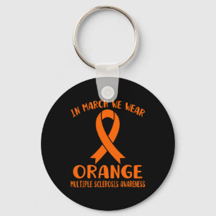 Maart We Draag Oranje multiple sclerose bewustzijn Sleutelhanger