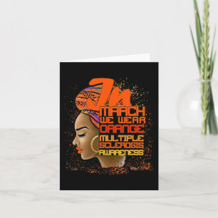 Maart We Draag Oranje Multiple Sclerosis Afro Blac Kaart