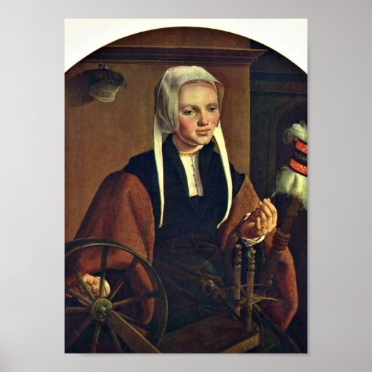 Maarten van Heemskerck - Portret van een vrouw Poster (Voorkant)