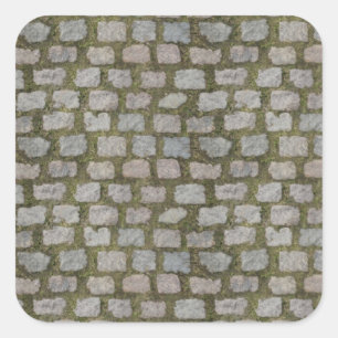 maas bedekte kebelsteenwegstructuur vierkante sticker