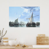 Maas in Dordrecht door Aelbert Cuyp Poster (Keuken)