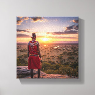 Maasai artwork canvas afdruk